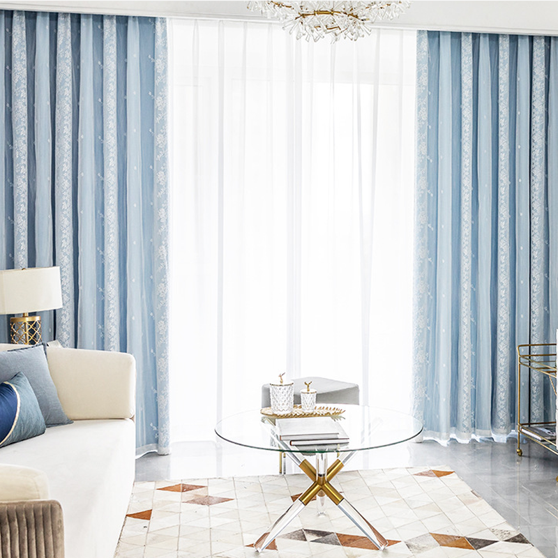 Floating window translucent opaque white voile curtains
